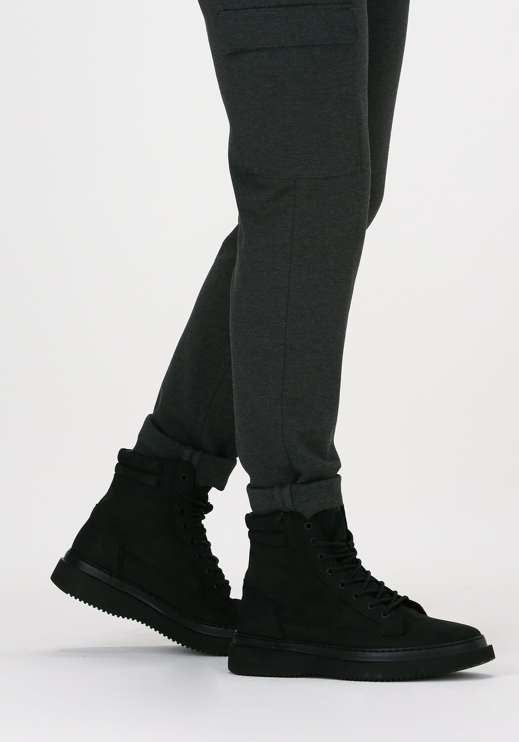 Zwarte NUBIKK Veterboots JONAH DUNE HEREN - large