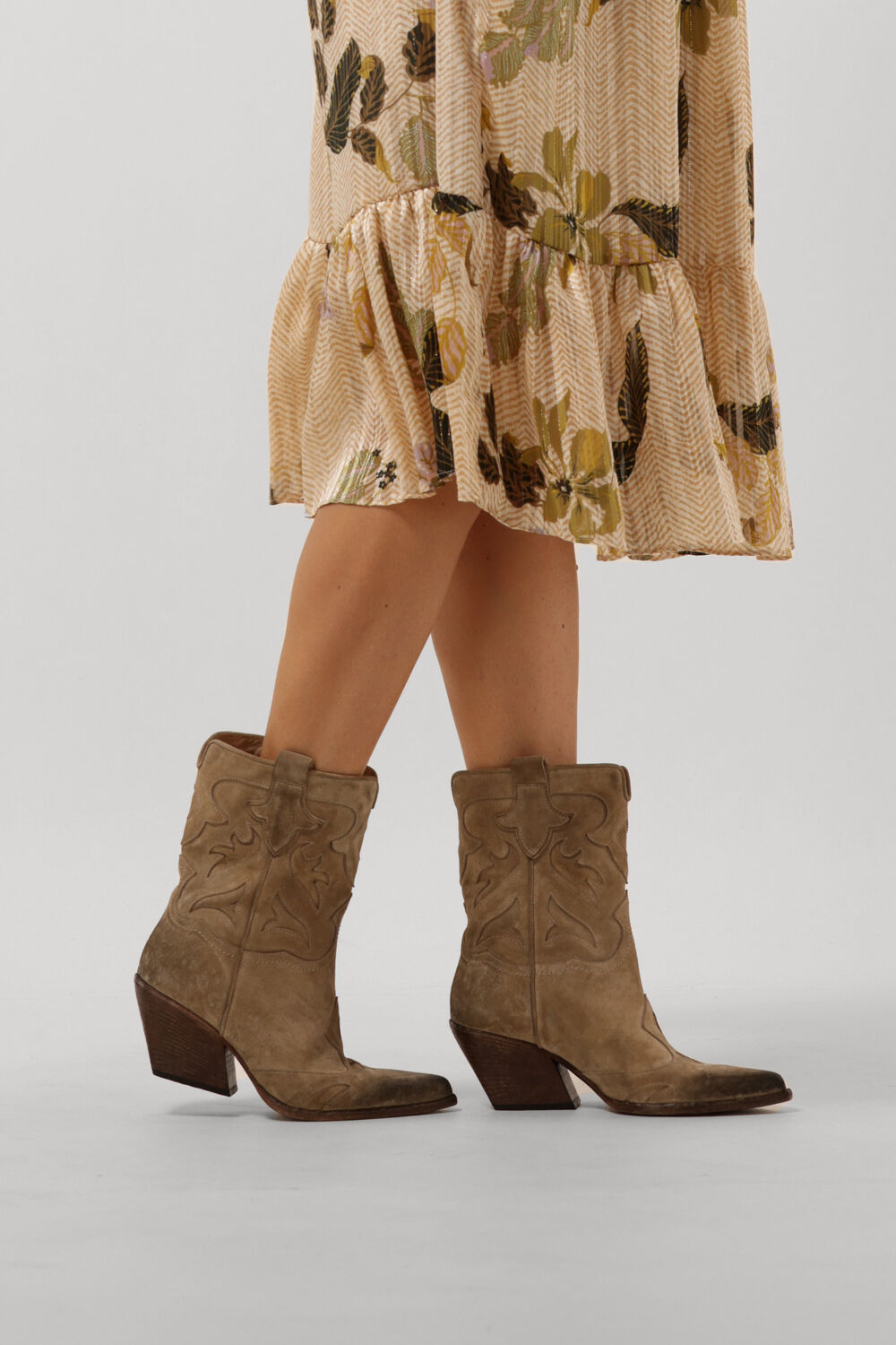 Beige ELENA IACHI Cowboylaarzen E3404 - large