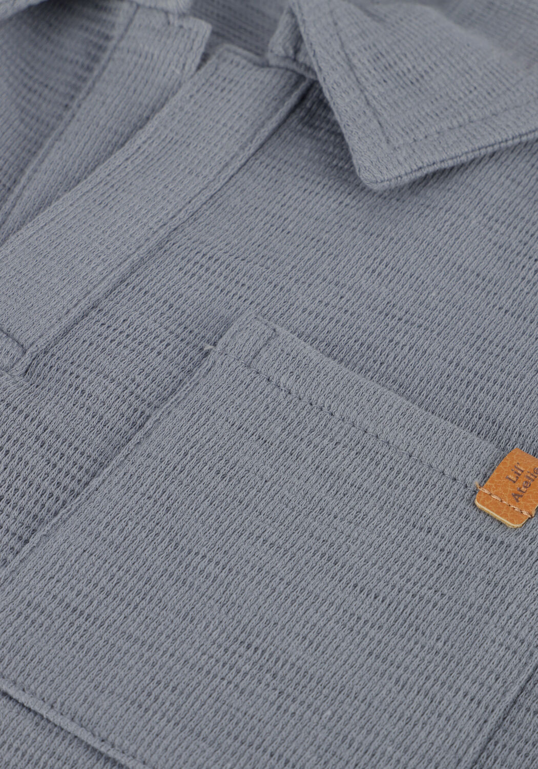 Blauwe LIL' ATELIER Polo NMMFALK SS LOOSE POLO TOP LIL - large