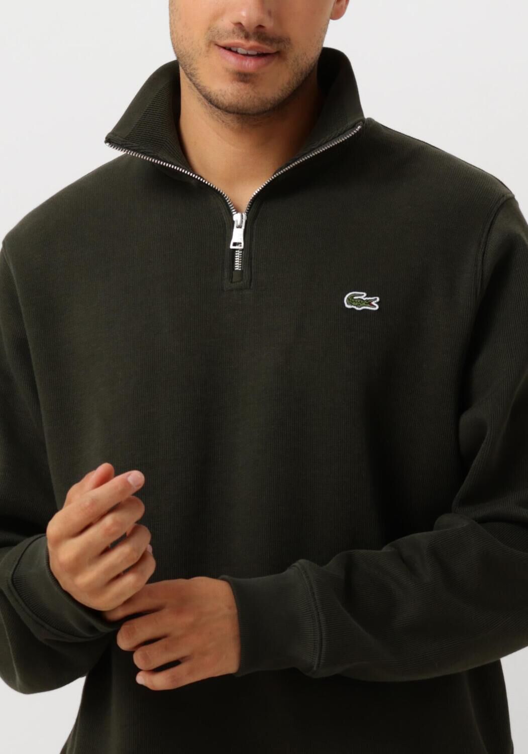 LACOSTE Heren Truien & Vesten 1hs1 Men Sweatshirt Zip Donkergroen