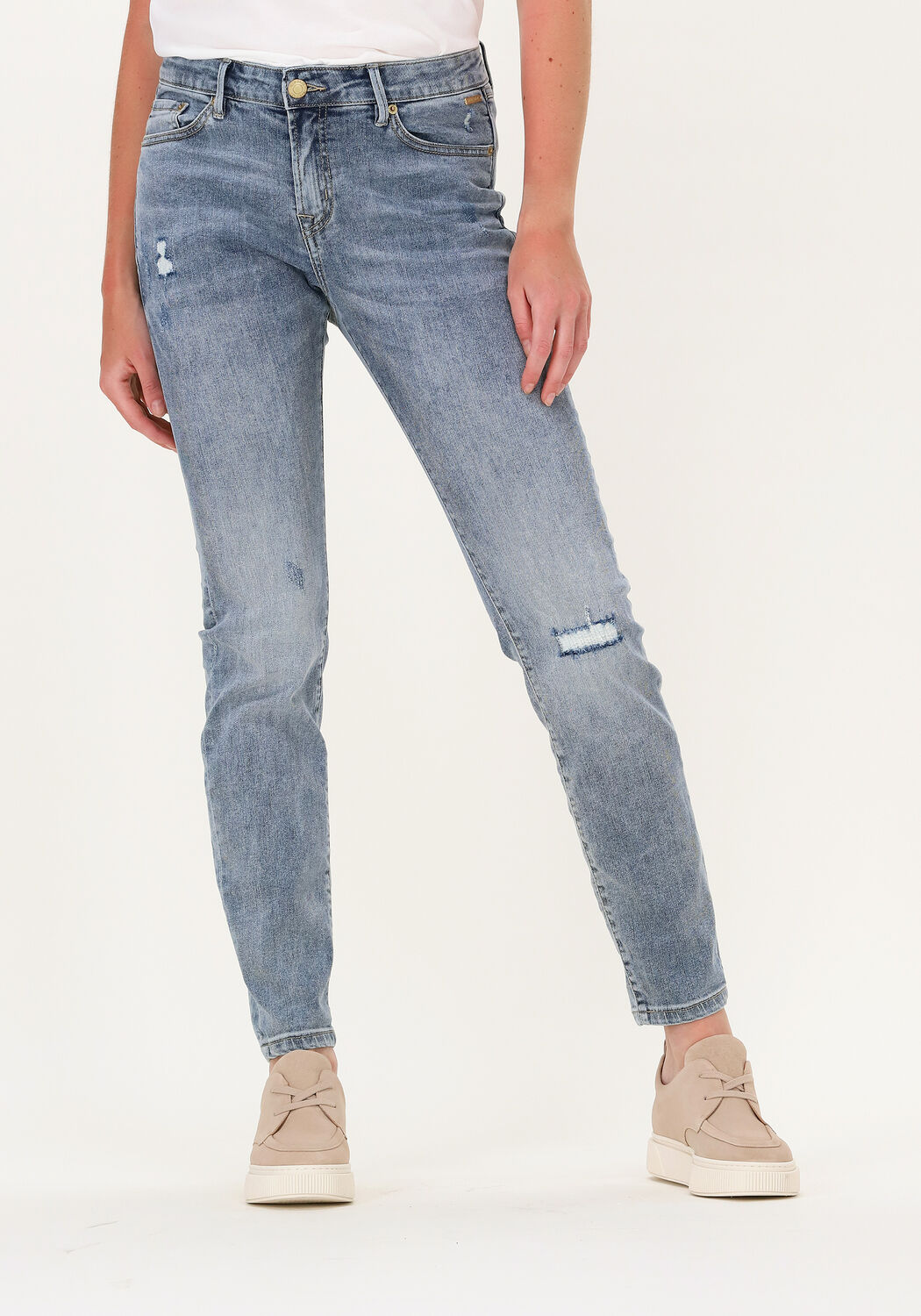 Blauwe SUMMUM Slim fit jeans TAPERED JEANS RAIN DENIM | Omoda