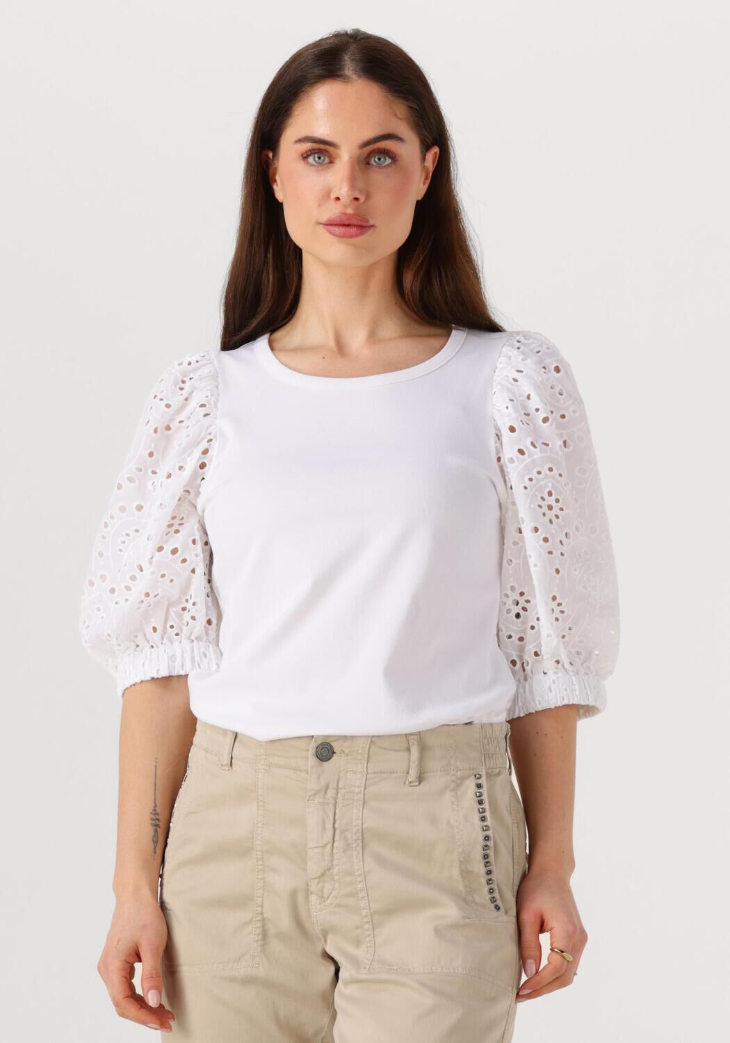 MOS MOSH T-shirt met 1 2-mouwen model 'Puffy'