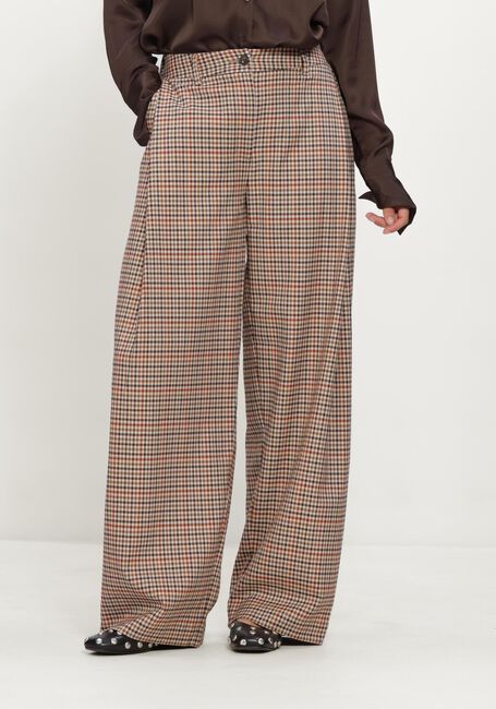 Multi SUMMUM Wijde broek TROUSERS CHECK GOJI BERRY - large