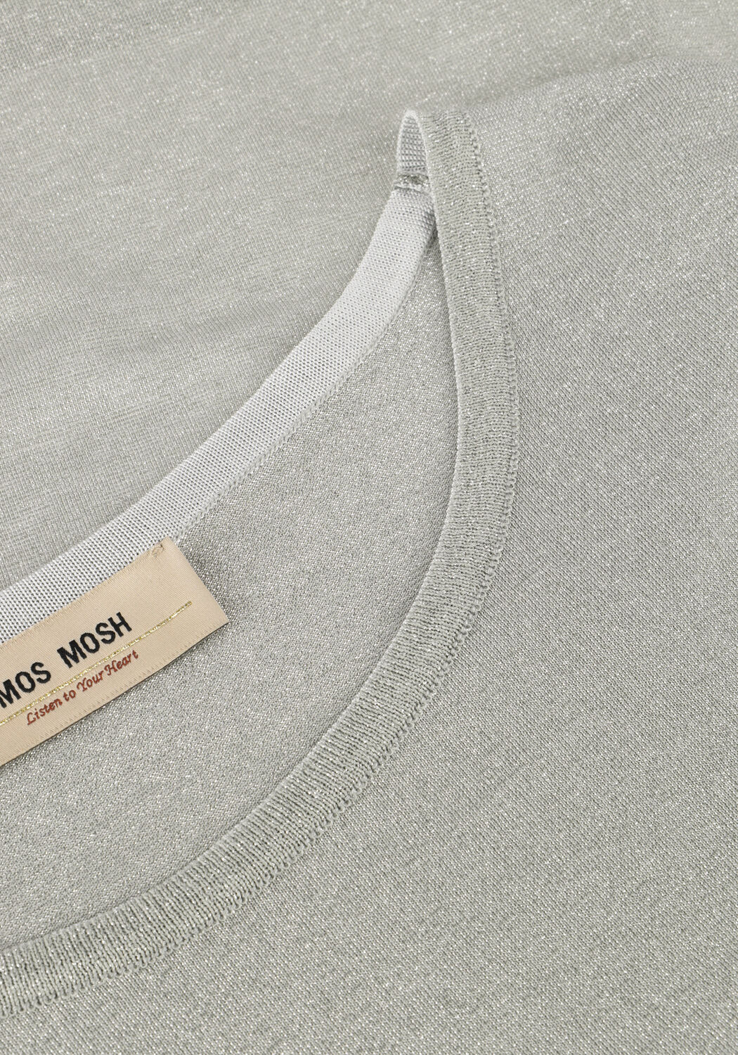Grijze MOS MOSH T-shirt MMKAY TEE - large