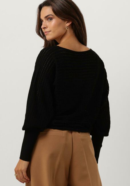 Zwarte SUMMUM Trui BOAT NECK SWEATER EXTRA FINE MERINO WOOL BLEND KNIT - large