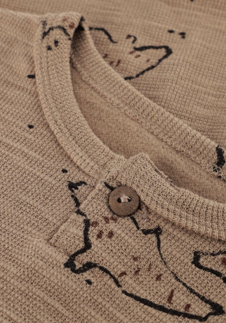Beige PLAY UP Trui PRINTED RIB LS -TSHIRT B - large
