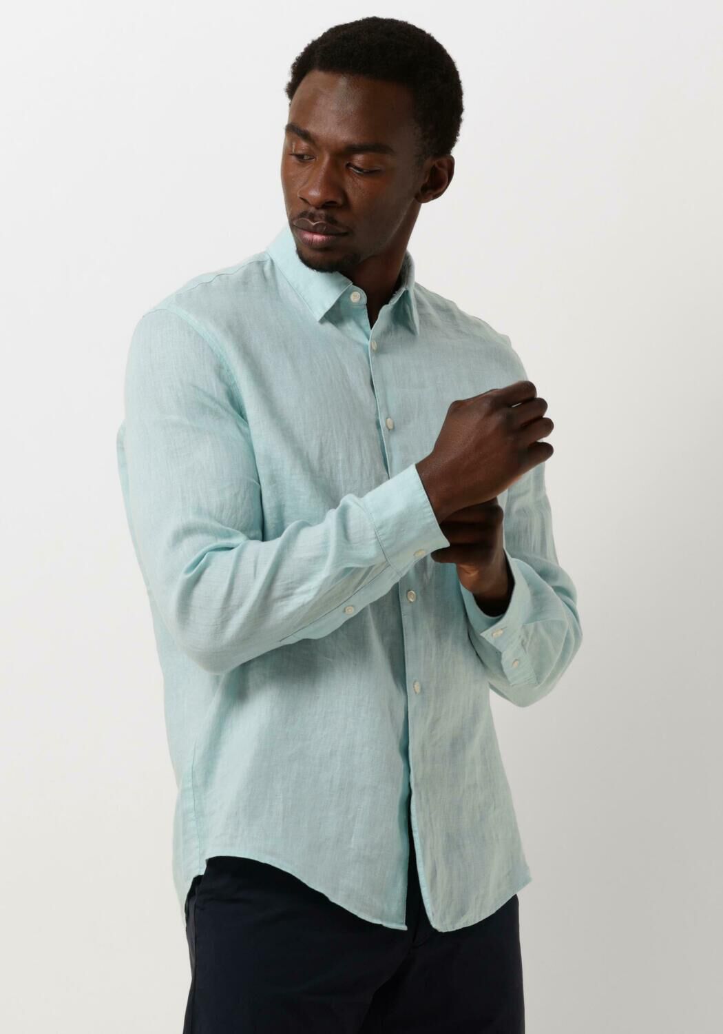 blauwe drykorn casual overhemd ramis 126106