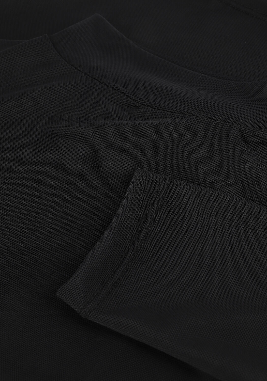 Zwarte NA-KD Top RECYCLED POLO NECK MESH TOP - large