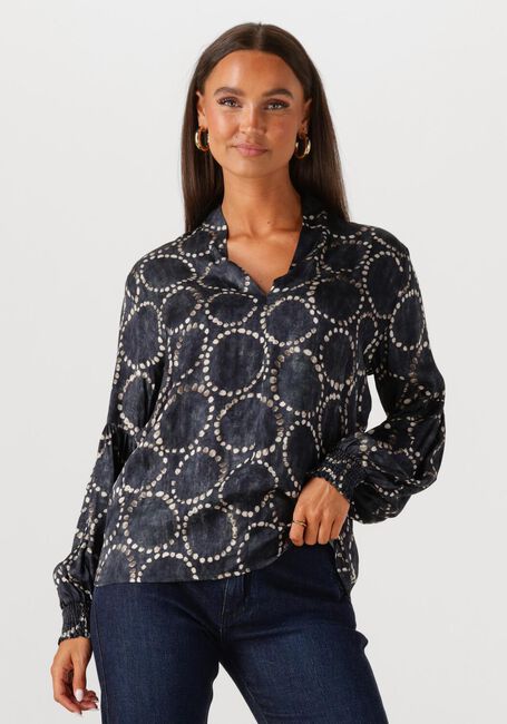 Zwarte SUMMUM Blouses TOP ALL OVER PRINT - large