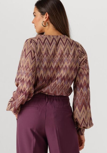 Multi SUMMUM Top TOP LONG SLEEVE ZIG ZAG LUREX - large