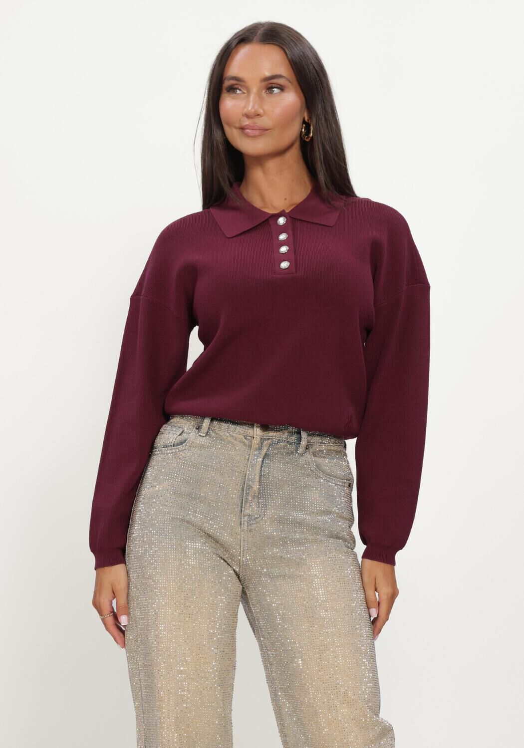 Bordeaux HARPER & YVE Top BOBBY-LS - large