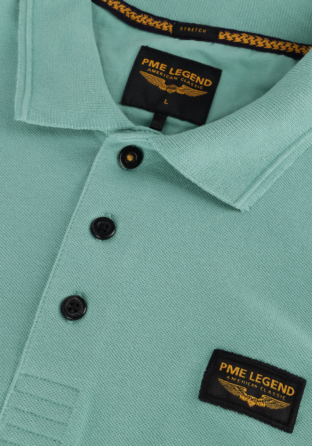 Blauwe PME LEGEND Polo SHORT SLEEVE POLO TRACKWAY - large