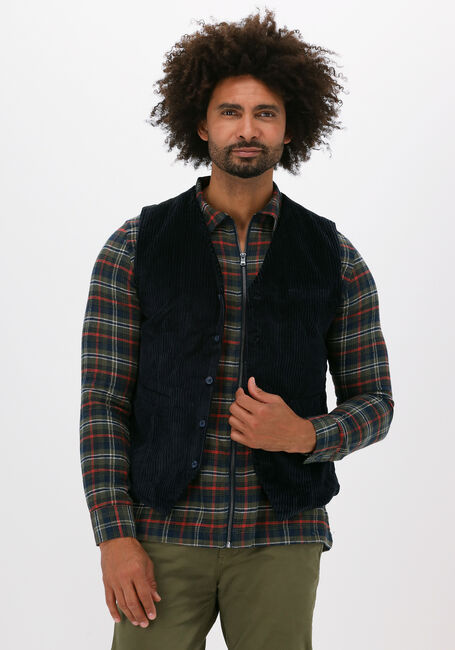 Donkerblauwe DSTREZZED Gilet GILET WIDE RIBCORD - large