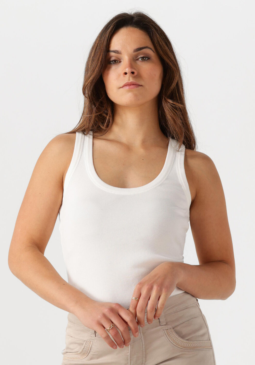 MOSCOW Dames Tops & T-shirts 48-04-racer Wit