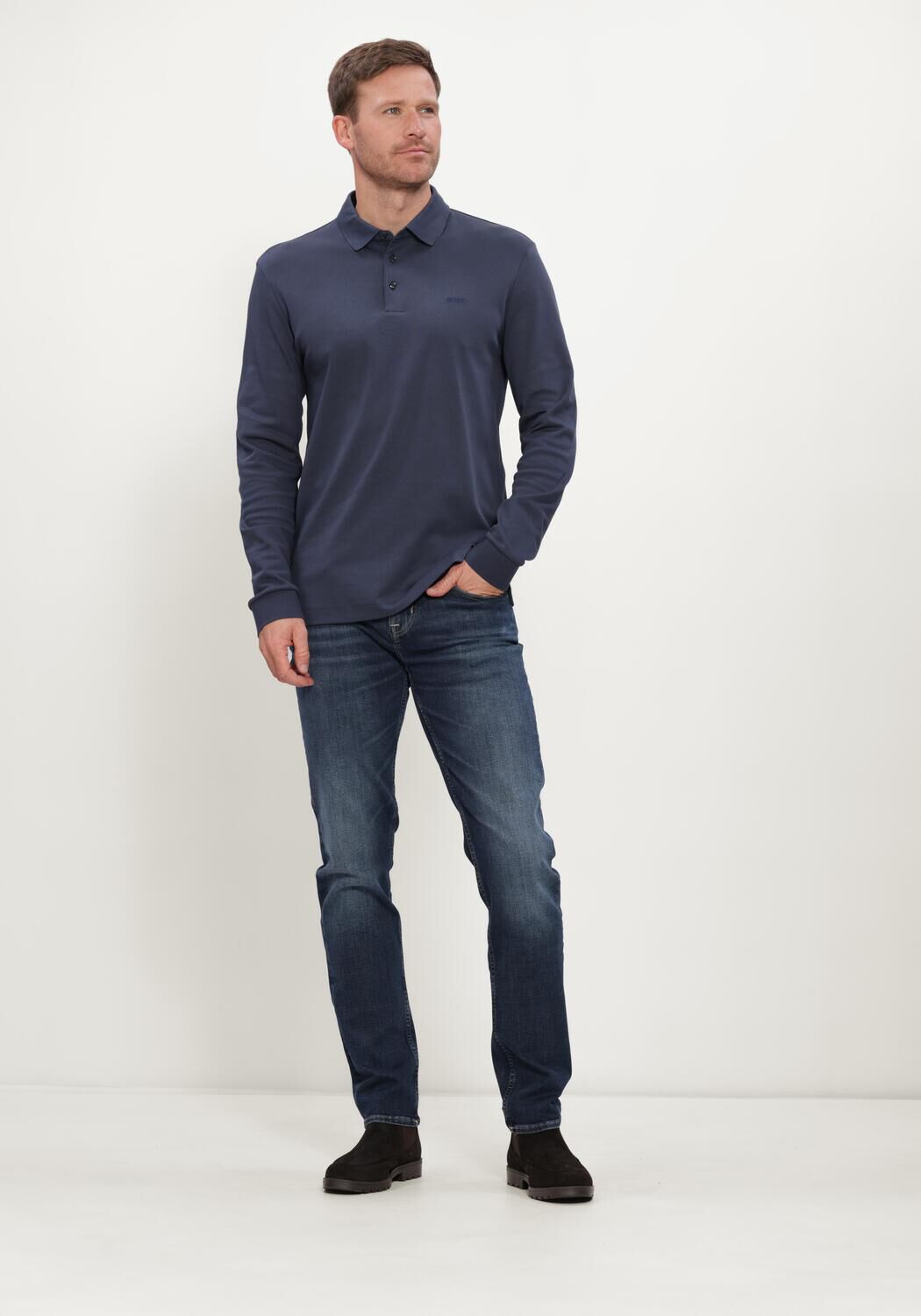 Boss Black Heren Polo's & T-shirts Pado 30 - Blauw, foto 4