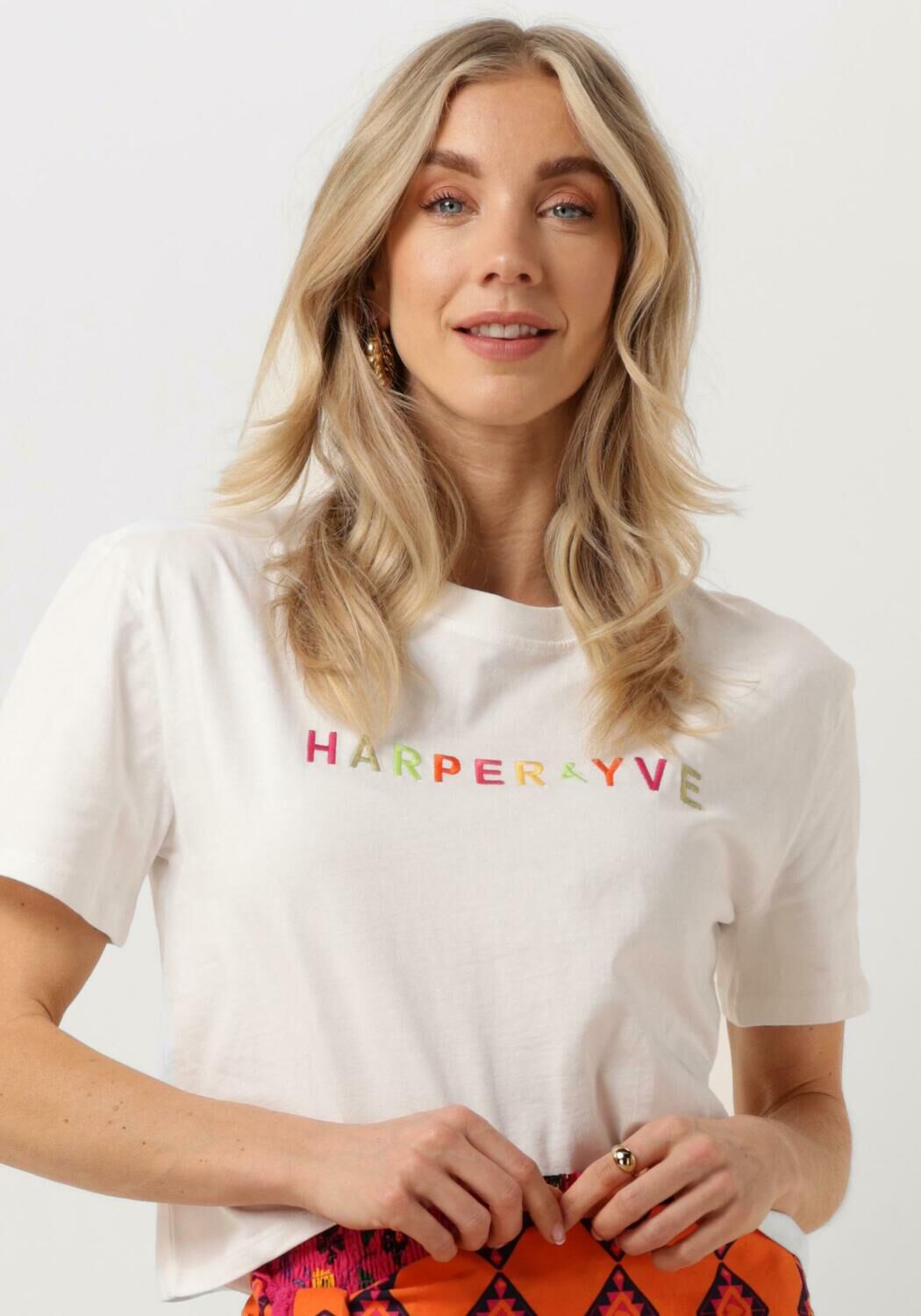 Harper & Yve Casual Wit T-shirt Harper-ss White Dames