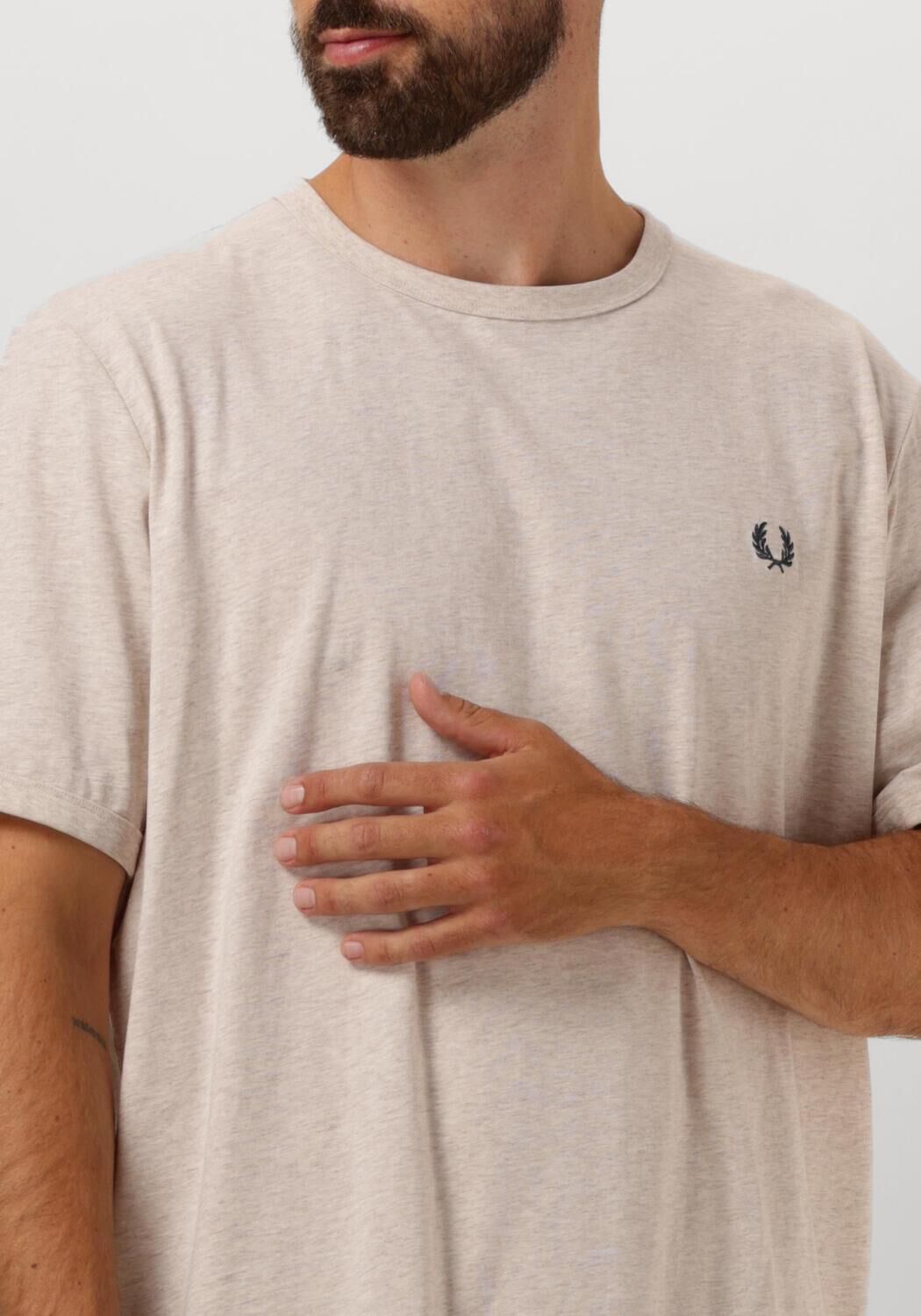 FRED PERRY Heren Polo's & T-shirts Ringer T-shirt Beige