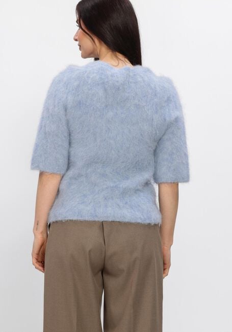 Lichtblauwe SECOND FEMALE Truien/vesten KARLA KNIT SS O-NECK - large