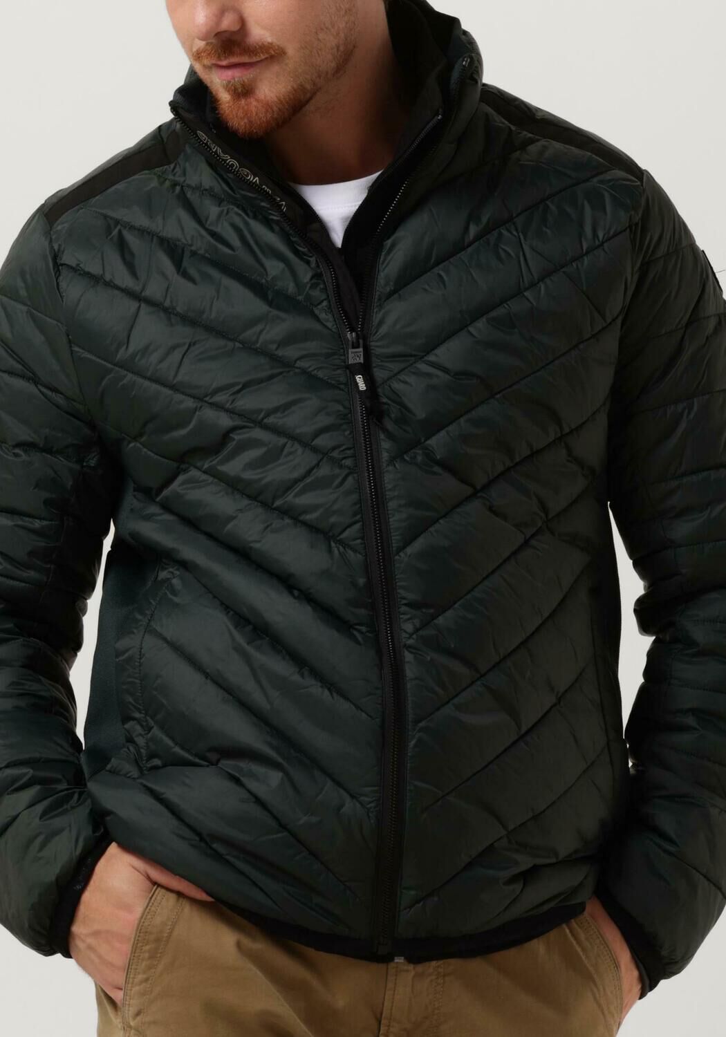 Donkergroene VANGUARD Gewatteerde jas SHORT JACKET DENSYLON BRAKESHIFT III - large