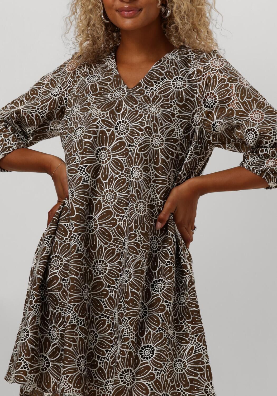 Y.A.S. Dames Jurken Yasvibrant 3 4 Dress Groen