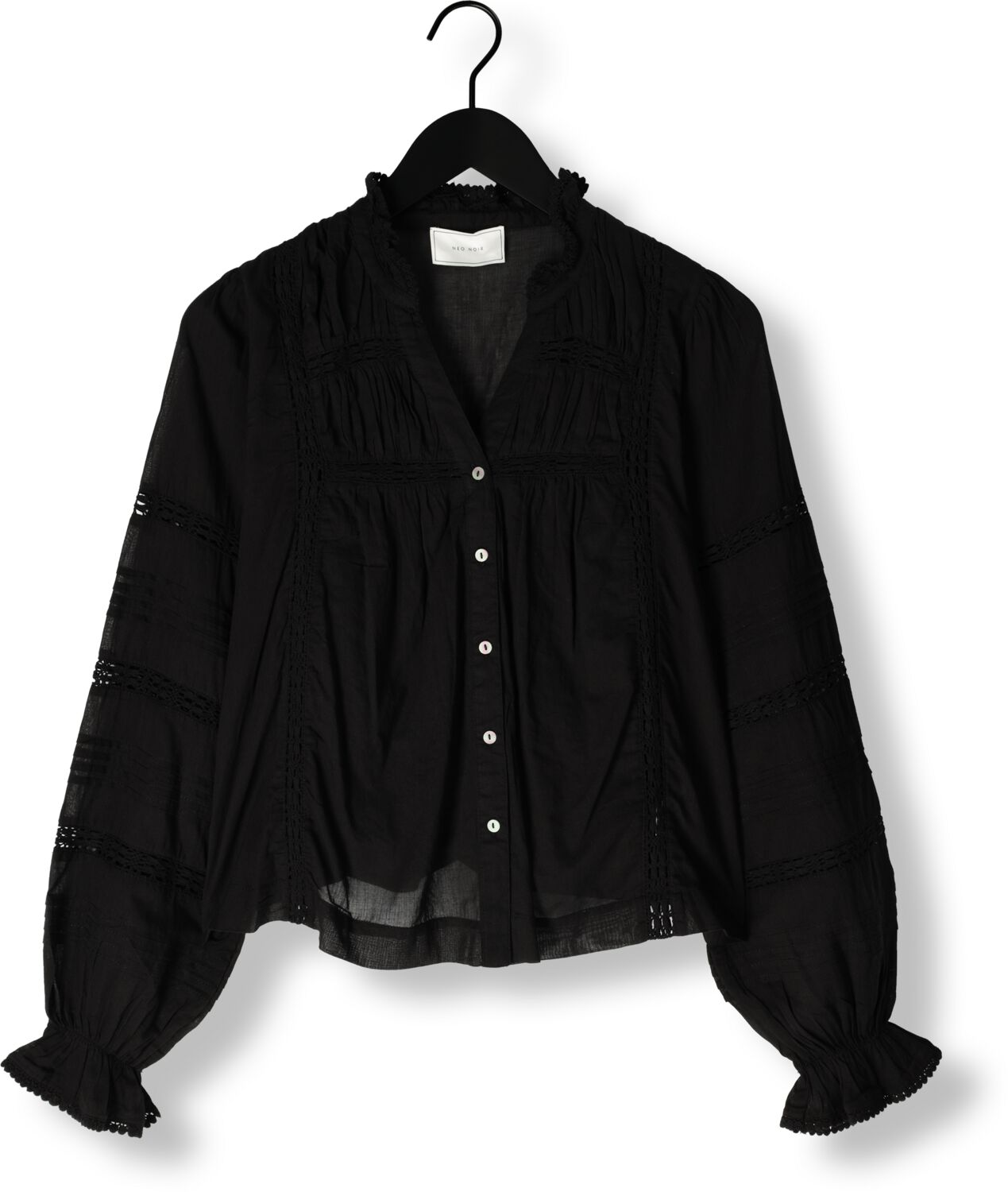 NEO NOIR Dames Blouses Lyla S Voile Blouse Zwart