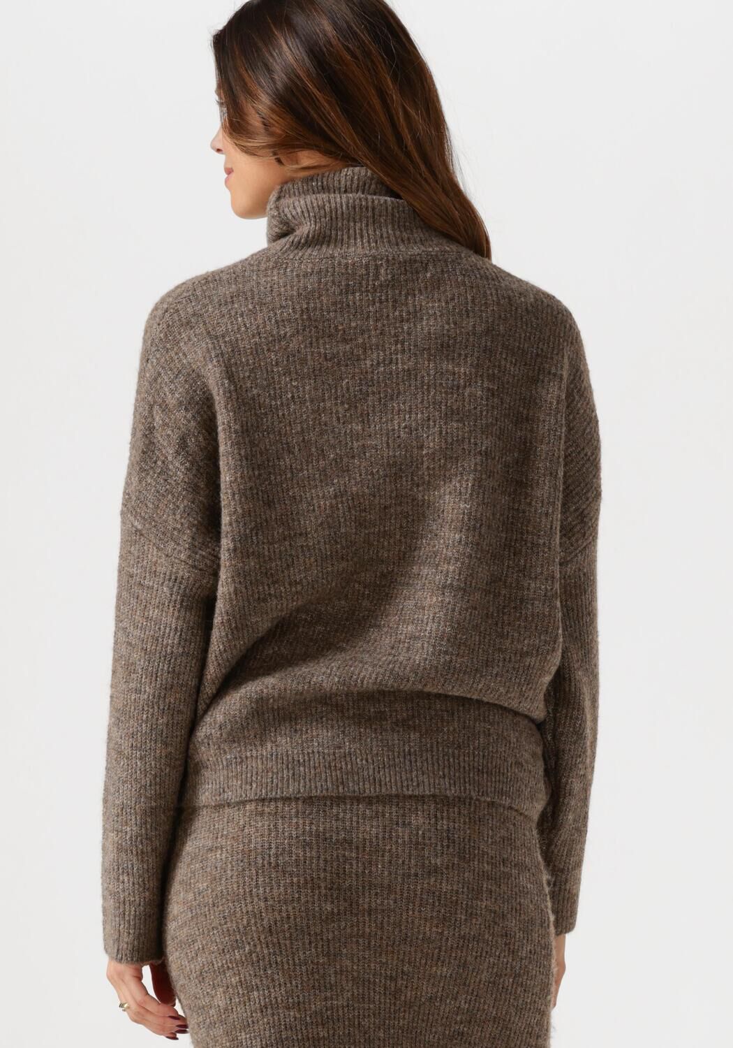 YDENCE Dames Truien & Vesten Knitted Sweater Lil Taupe