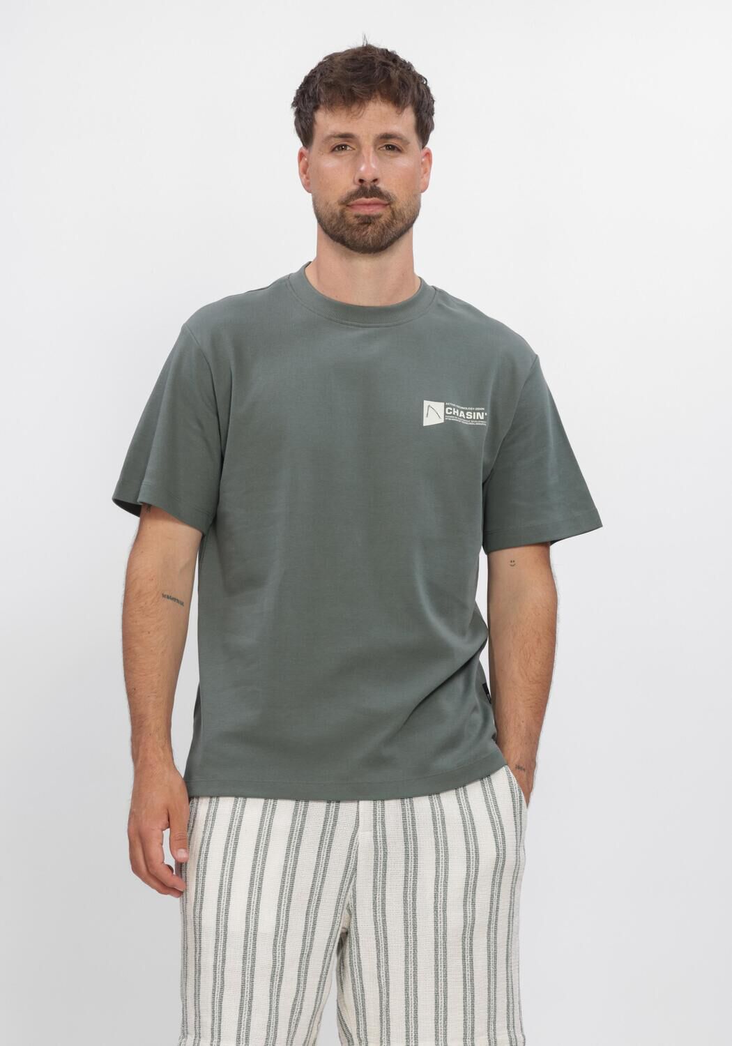 Khaki CHASIN T-shirt 52110080_IDO TEE - large