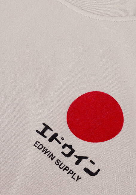 Beige EDWIN T-shirt JAPANESE SUN SUPPLY TS SINGLE JERSEY - large