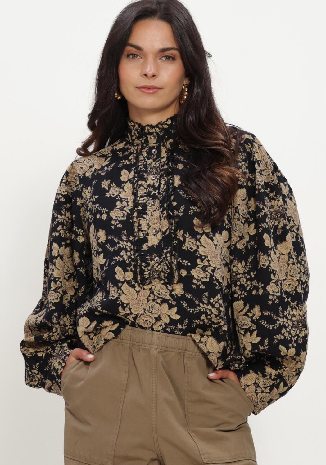 ANTIK BATIK Dames Blouses Cinzo Blouse Zwart