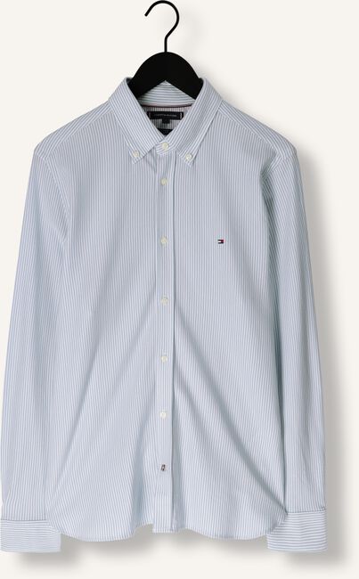 Lichtblauwe TOMMY HILFIGER Klassiek overhemd 1985 KNIT STRIPE SF SHIRT Lichtblauwe TOMMY HILFIGER Klassiek overhemd 1985 KNIT STRIPE SF SHIRT - large