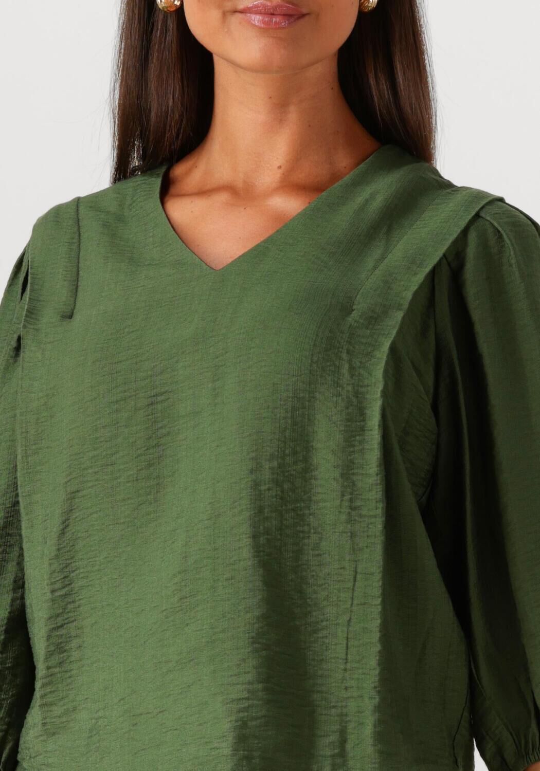 MINUS Dames Blouses Seria V-neck Blouse Groen