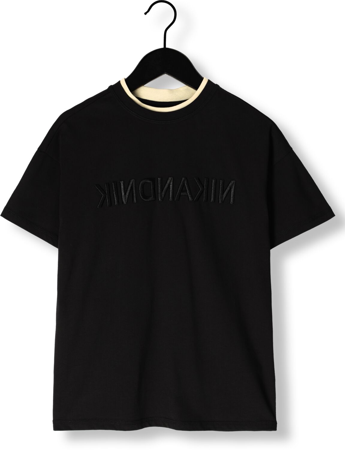 NIK & NIK Jongens Polo's & T-shirts Mirror T-shirt Zwart