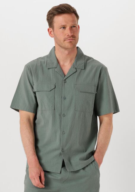 Groene PURE PATH Casual overhemd REGULAR FIT SHORTSLEEVE SHIRTS - large