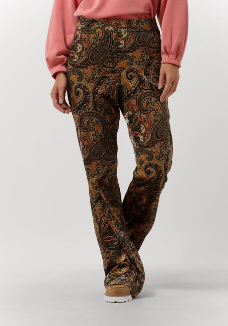 Multi SUMMUM Flared broek TROUSERS PAISLEY VELVET - large