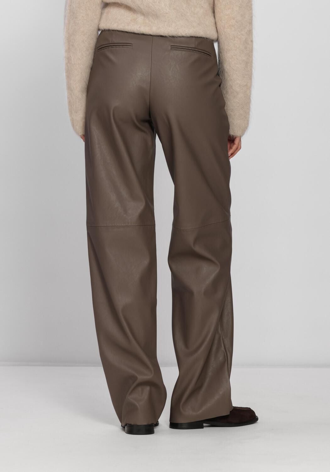 KNIT-TED Dames Broeken Naomi Pant Taupe