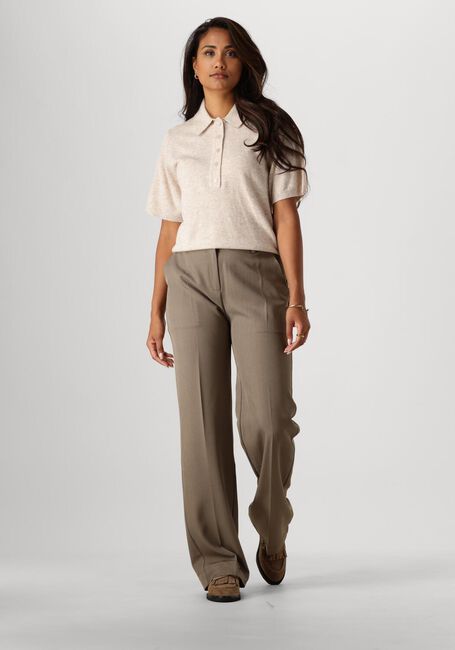 Ecru NEO NOIR T-shirt GRACIE KNIT POLO TEE - large