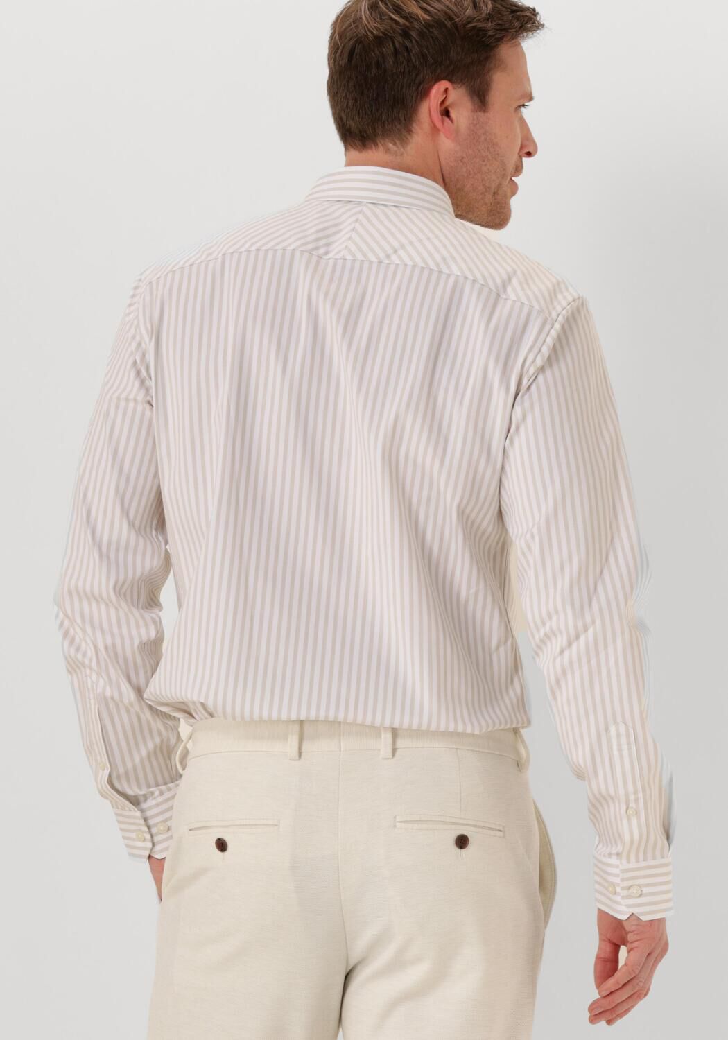 SELECTED HOMME Heren Overhemden Slhslim-performance Shirt Ls Noos Zand