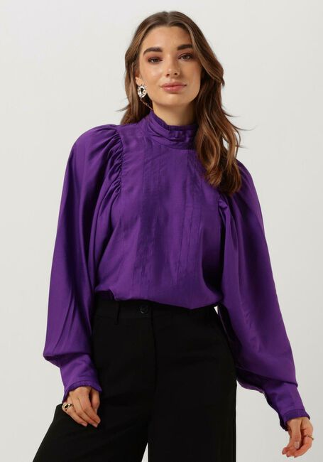 Paarse CO'COUTURE Blouse KIRA PLEAT BLOUSE - large
