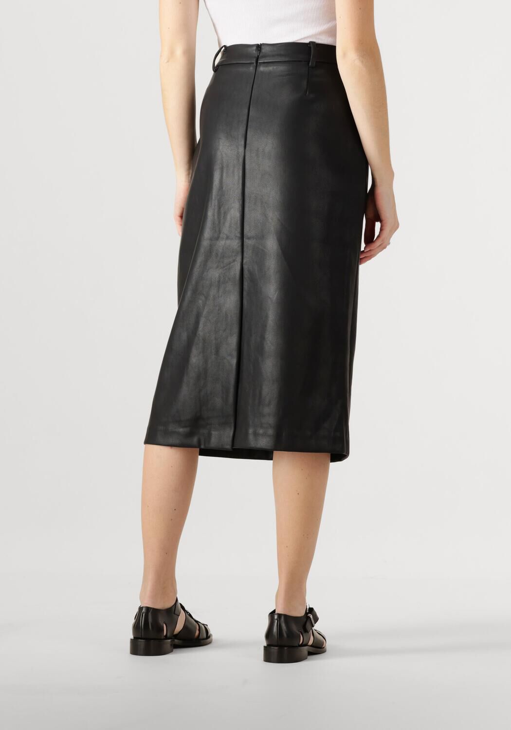 NEO NOIR Dames Rokken Netti Faux Leather Skirt Zwart