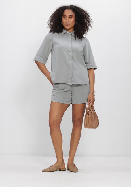 Blauwe OBJECT Blouses OBJFRAME 2/4 RE DENIM TOP NOOS - large