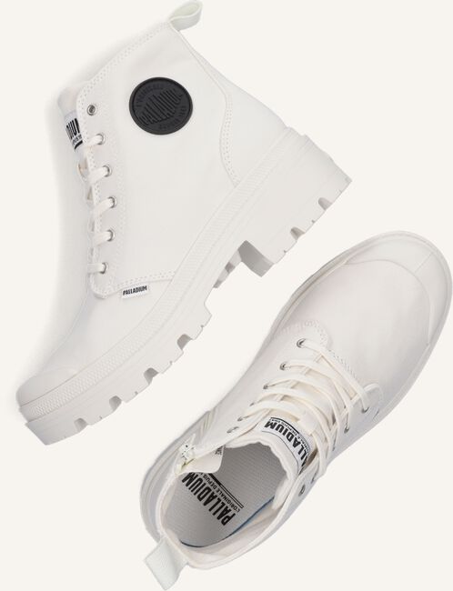 Witte PALLADIUM Veterboots PALLABASE TWILL Witte PALLADIUM Veterboots PALLABASE TWILL - large