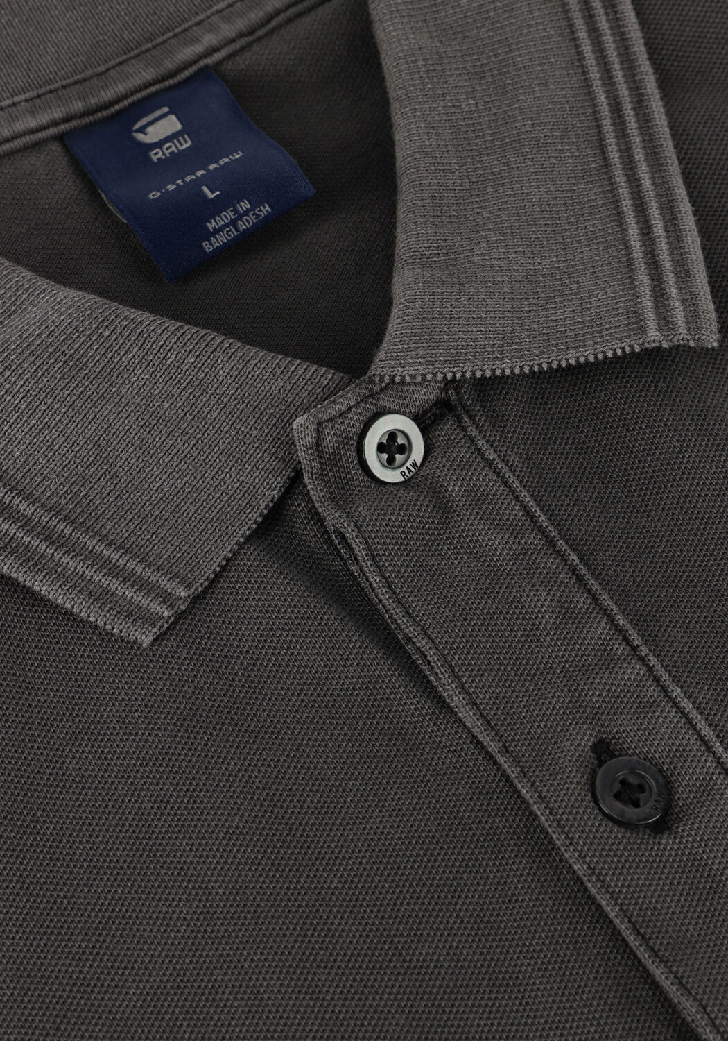 Zwarte G-STAR RAW Polo DUNDA OVERDYED SLIM POLO S\S - large