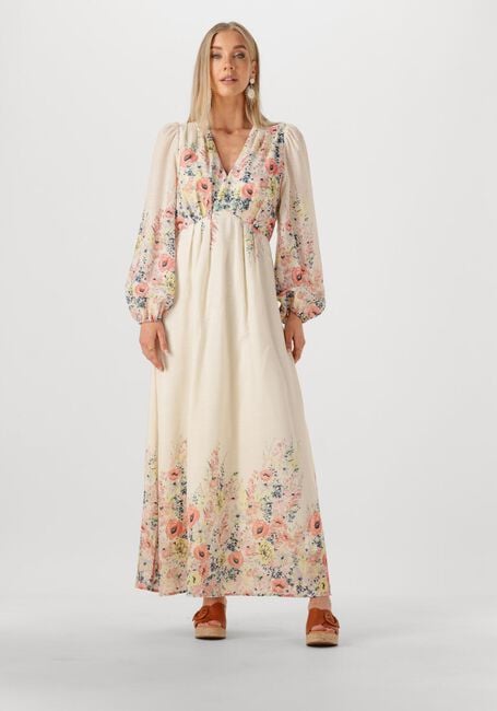 Creme NEO NOIR Maxi jurk SILFI FLOWER PRINT DRESS - large