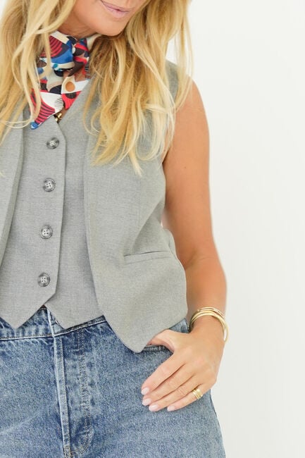 Lichtgrijze EST'SEVEN Tops & T-shirts IMANE SINGLET - large