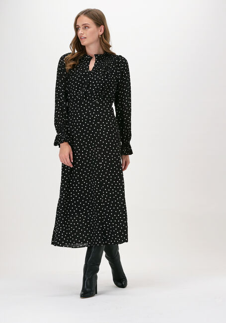 Zwarte LEVETE ROOM Midi jurk PAM 1 DRESS - large