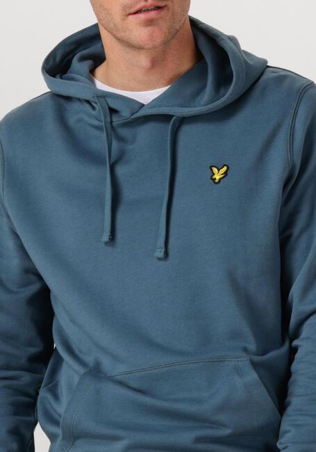 Blauwe LYLE & SCOTT Trui PULLOVER HOODIE - large