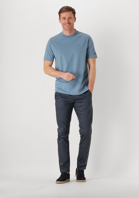 Blauwe CAST IRON T-shirt SHORT SLEEVE R-NECK REGULAR FIT INTERLOCK - large