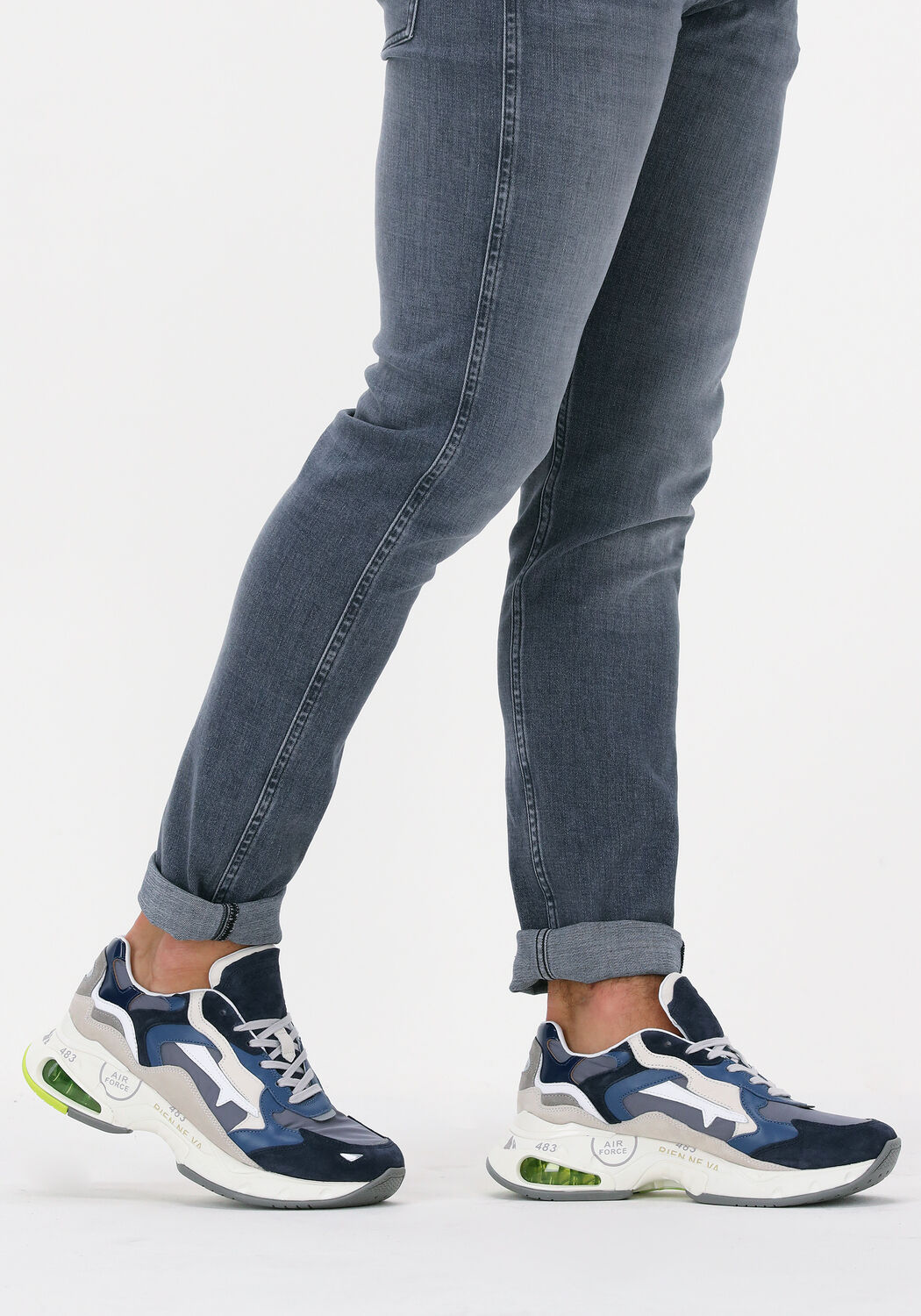 Blauwe PREMIATA Lage sneakers SHARKY - large