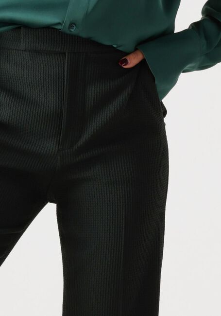 Groene VANILIA Flared broek WAFEL FLARED - large