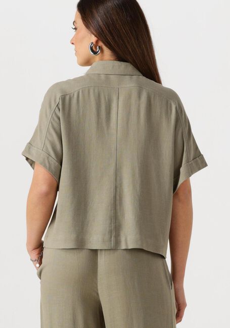 Olijf SELECTED FEMME T-shirt SLFVIVA SS CROPPED SHIRT - large